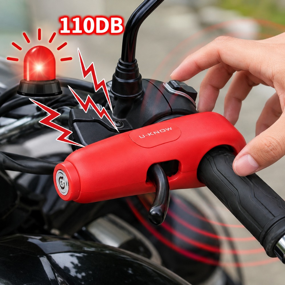 Commuter Bike Lock - 110dB Motorrad-Lenker-Alarmschloss Diebstahlsicherung für Brems- und