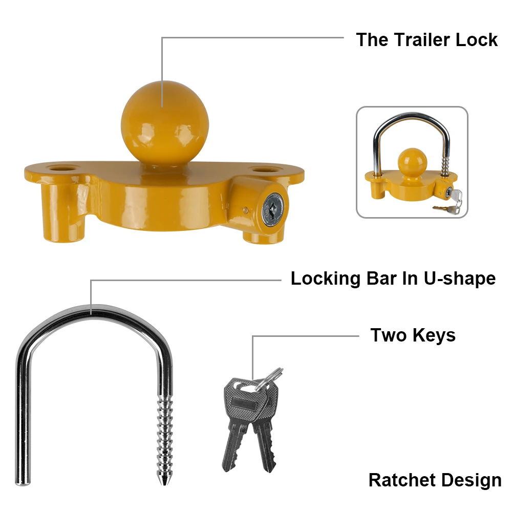 Abschlepp kugel Sicherheit Die – U Lock Heavy Duty Bewertung und Preis