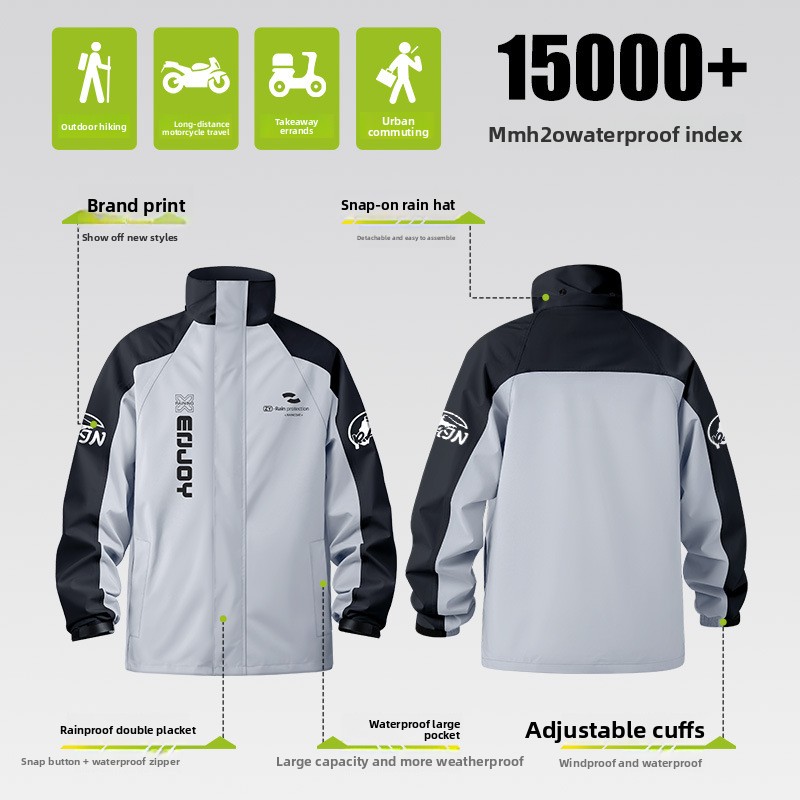 Robuster zweiteiliger Motorrad – Cycling Rain Jacket Commute Bewertung und Preis